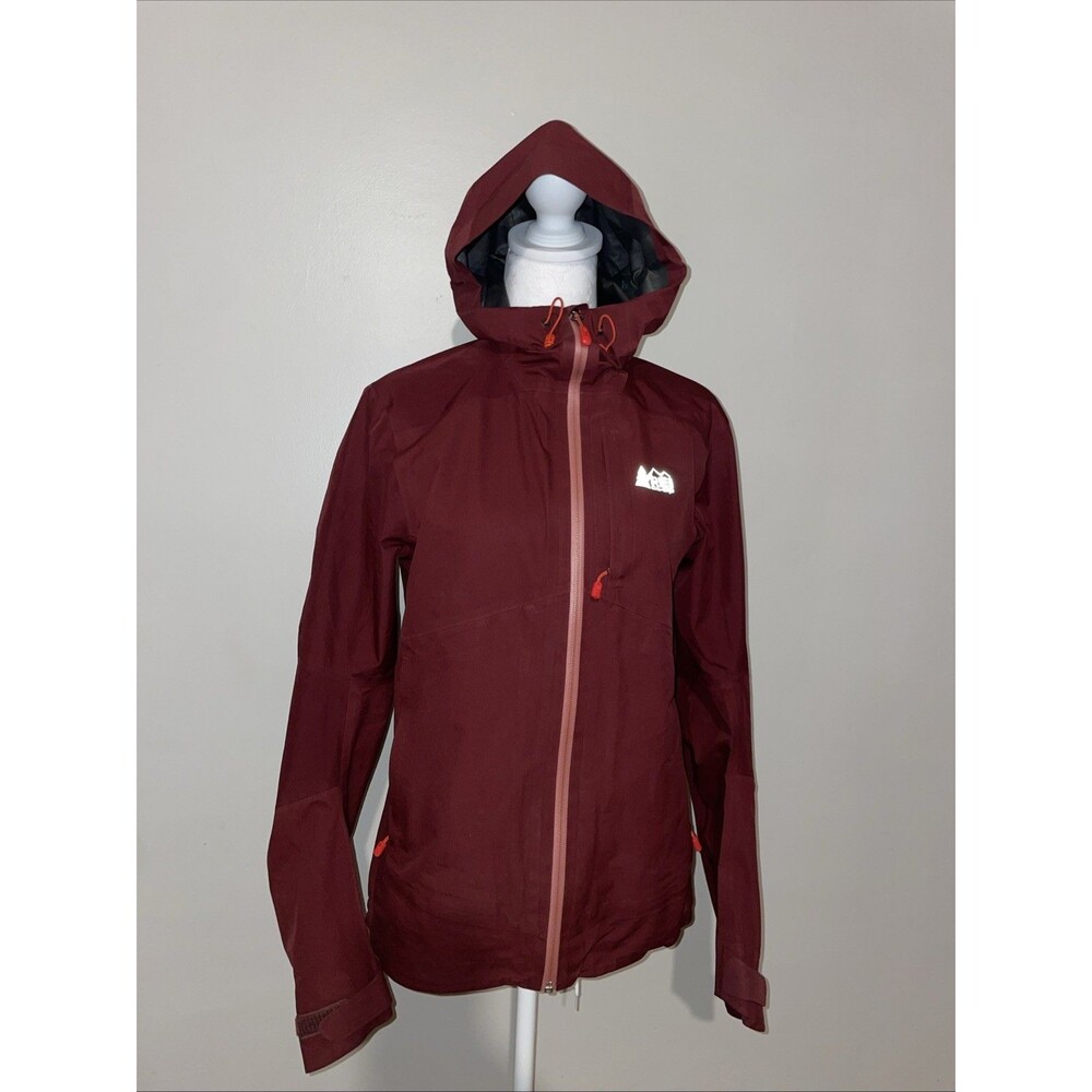 REI Co-op Womens Small Waterproof Rain Jacket Maroon Gorpcore Hiking
